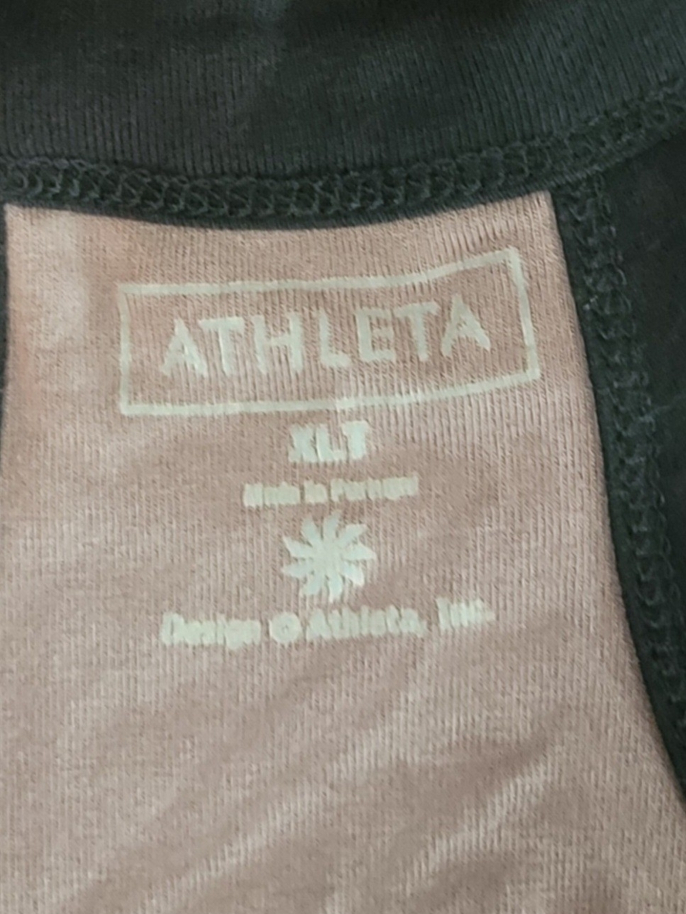 Athleta Maxi Dress XL Tall Mauve Black Built-In Bra Racerback Travel Lounge - Picture 8 of 8